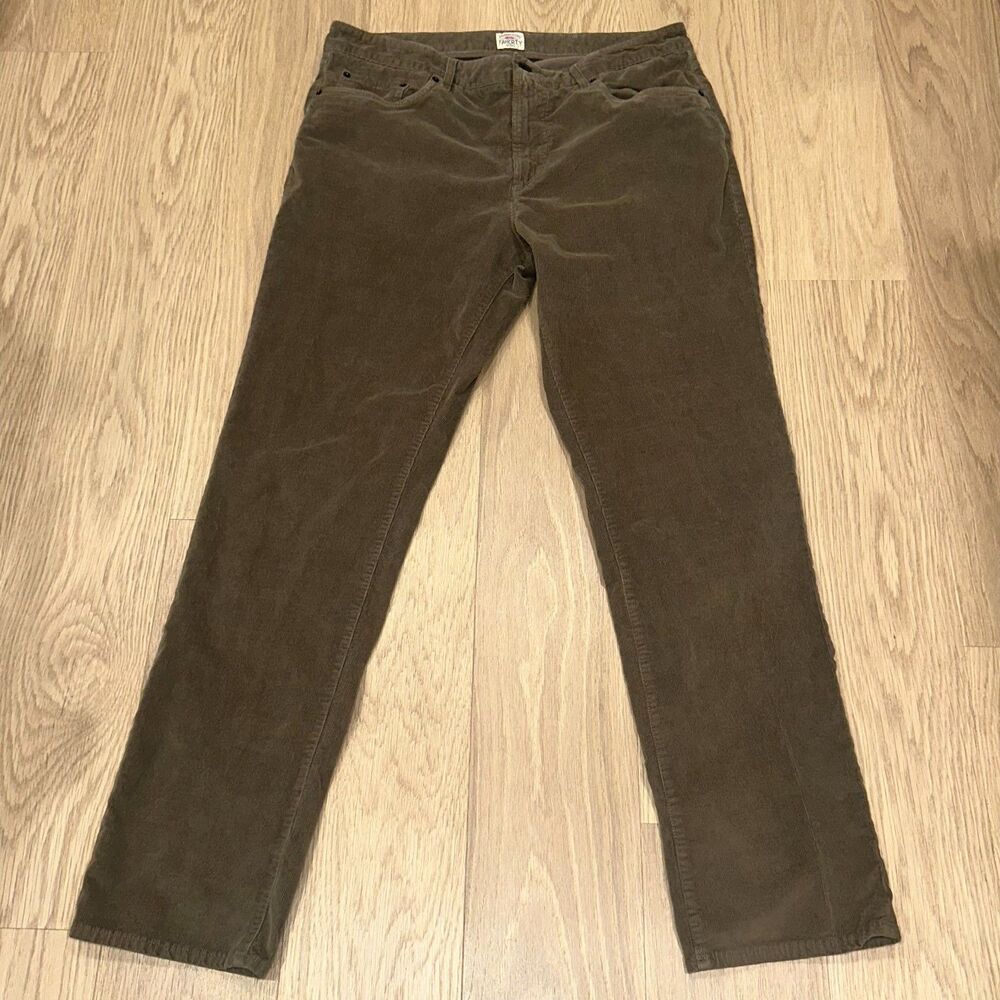 Faherty Stretch Corduroy 5 Pocket Pants Camel Brown Mens 34x29 Preppy
